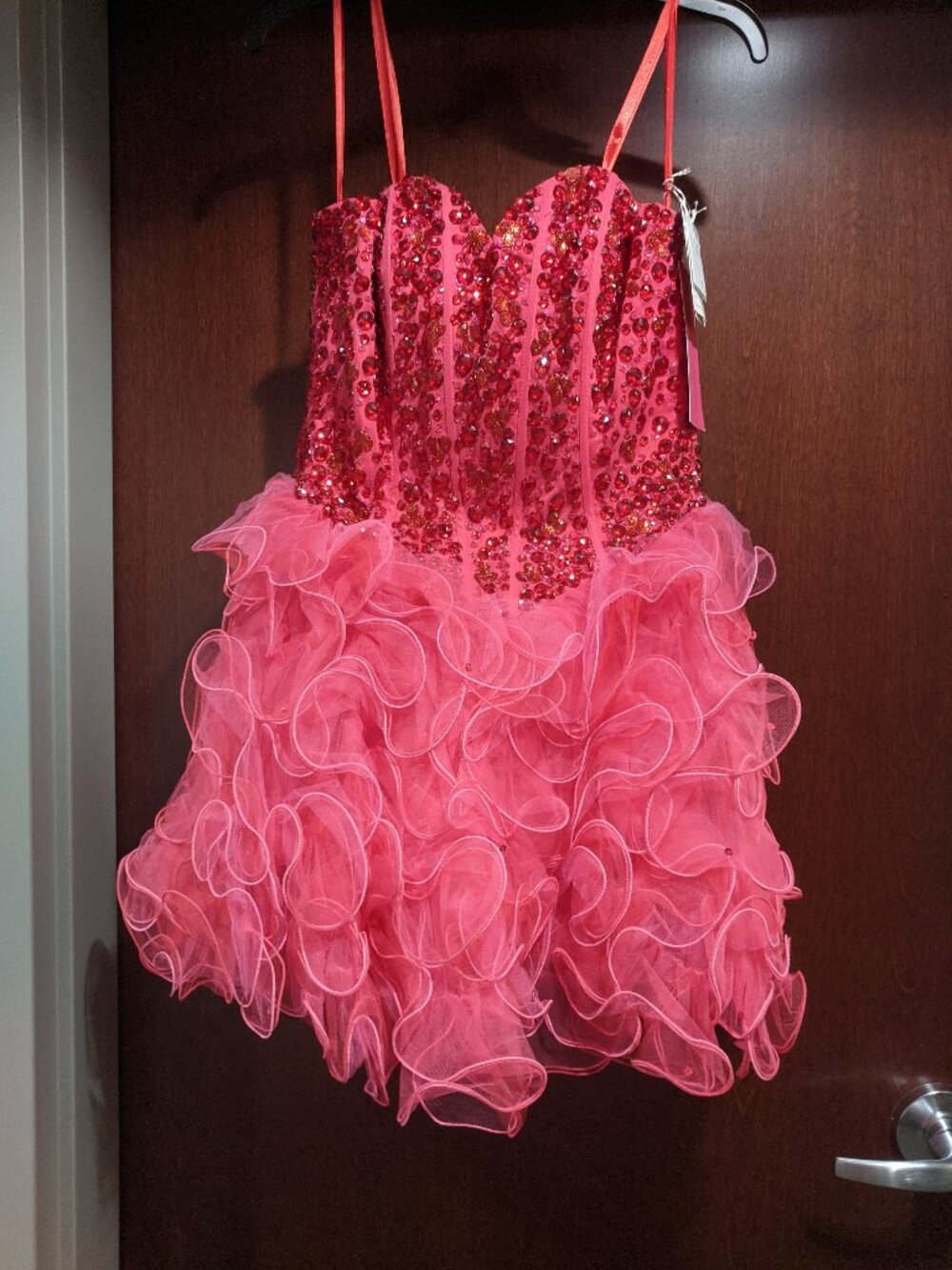 Sticks and Stones by Mori Lee 9263 Size 12 Homecoming/Cocktail Red Pink Dress
